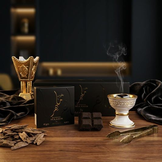 Bukhoor Maahir Premium Arabian Oud Incense by Ard Al Zaafaran | Luxury Home Fragrance 40g