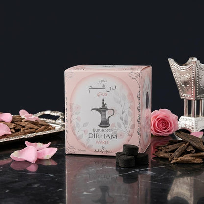 Luxury Bukhoor Dirham Wardi - Premium Arabian Rose Incense