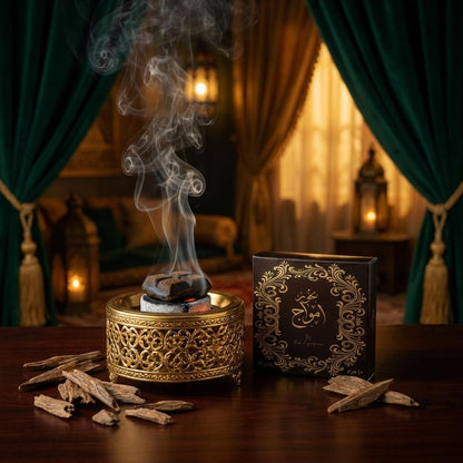 Bukhoor Amwaj Premium Oud Incense Block - Luxury Arabian Home Fragrance (40g)