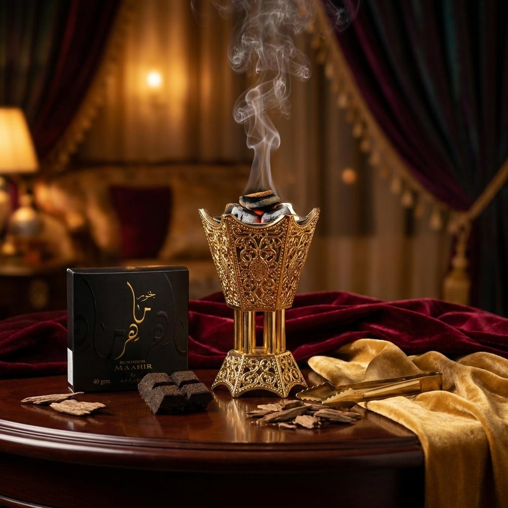 Bukhoor Maahir Premium Arabian Oud Incense by Ard Al Zaafaran | Luxury Home Fragrance 40g