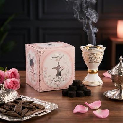 Luxury Bukhoor Dirham Wardi - Premium Arabian Rose Incense
