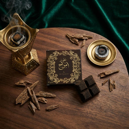 Bukhoor Amwaj Premium Oud Incense Block - Luxury Arabian Home Fragrance (40g)