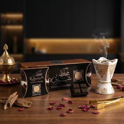Mukhallat Sharqia Premium Arabian Bukhoor by Layl Wood - Authentic Oud Incense 40g