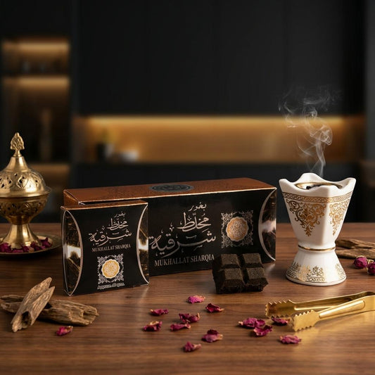 Mukhallat Sharqia Premium Arabian Bukhoor by Layl Wood - Authentic Oud Incense 40g