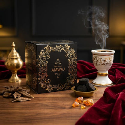Bukhoor AMWAJ | Luxury Arabian Incense & Premium Agarwood Home Fragrance