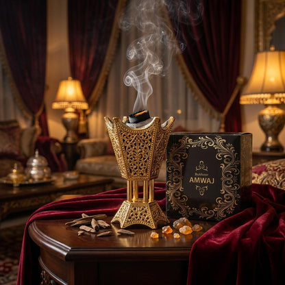 Bukhoor AMWAJ | Luxury Arabian Incense & Premium Agarwood Home Fragrance